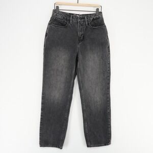 Good American Jeans Womens 4/27 Washed Black Good Heritage‎ Icon Straight Leg